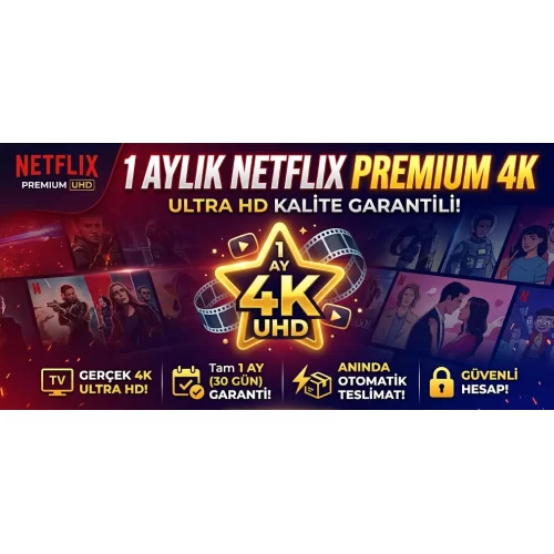  ? NETFLIX PREMIUM 4K ULTRA HD - 1 AYLIK  ANINDA TESLİMAT  GARANTİLİ